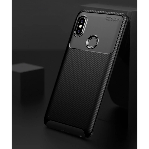 Xiaomi Redmi Note 5 Pro Kılıf Silikon Parmak İzi Bırakmayan Karbon Soft Negro Kapak - Lacivert