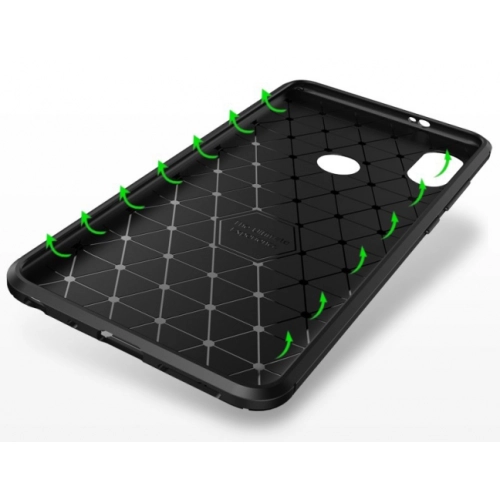 Xiaomi Redmi Note 5 Pro Kılıf Silikon Parmak İzi Bırakmayan Karbon Soft Negro Kapak - Siyah