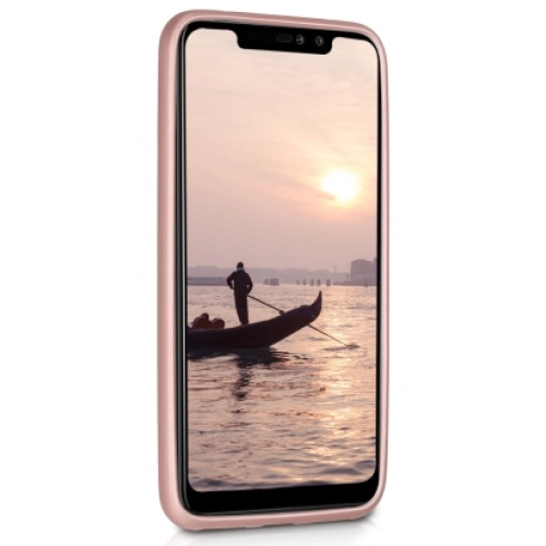 Xiaomi Redmi Note 6 Pro Kılıf İnce Soft Mat Renkli Esnek Silikon Kapak - Gold