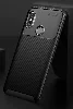 Xiaomi Redmi Note 6 Pro Kılıf Karbon Serisi Mat Fiber Silikon Negro Kapak - Lacivert