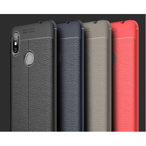 Xiaomi Redmi Note 6 Pro Kılıf Deri Görünümlü Lüks Parmak İzi Bırakmaz Niss Silikon Kapak - Siyah