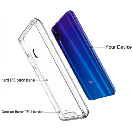 Xiaomi Redmi Note 7 Kılıf Clear Guard Serisi Gard Kapak - Şeffaf