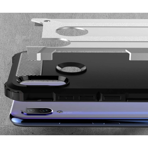 Xiaomi Redmi Note 7 Kılıf Zırhlı Tank Crash Silikon Kapak - Kırmızı