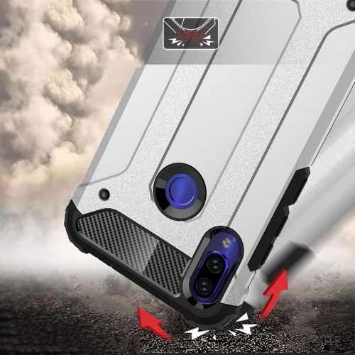 Xiaomi Redmi Note 7 Kılıf Zırhlı Tank Crash Silikon Kapak - Kırmızı