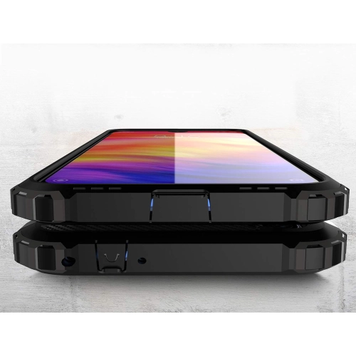 Xiaomi Redmi Note 7 Kılıf Zırhlı Tank Crash Silikon Kapak - Kırmızı