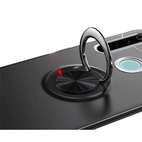 Xiaomi Redmi Note 8 Kılıf Renkli Silikon Yüzüklü Standlı Auto Focus Ravel Kapak - Mavi