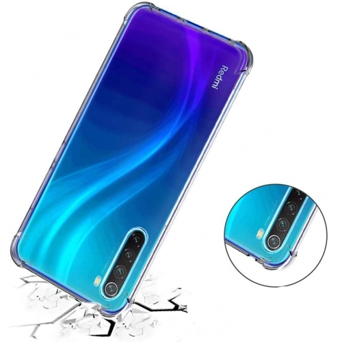 Xiaomi Redmi Note 8 Kılıf Silikon Köşe Korumalı Airbag Darbe Emici Kapak - Şeffaf