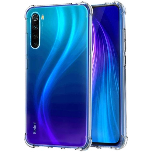 Xiaomi Redmi Note 8 Kılıf Silikon Köşe Korumalı Airbag Darbe Emici Kapak - Şeffaf