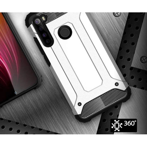 Xiaomi Redmi Note 8 Kılıf Zırhlı Tank Crash Silikon Kapak - Gri