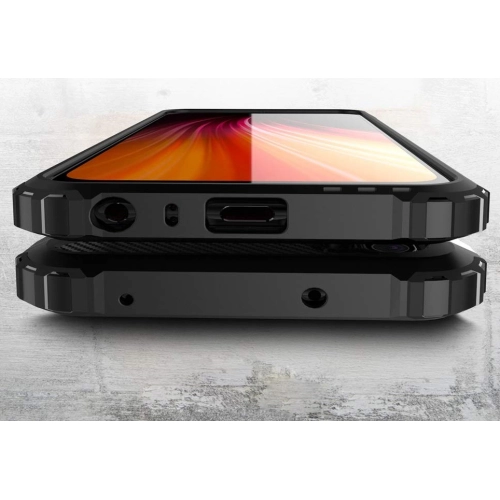 Xiaomi Redmi Note 8 Kılıf Zırhlı Tank Crash Silikon Kapak - Siyah
