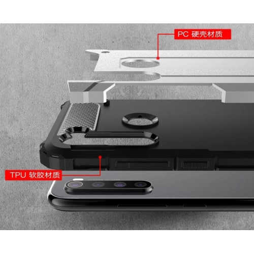 Xiaomi Redmi Note 8 Kılıf Zırhlı Tank Crash Silikon Kapak - Gri