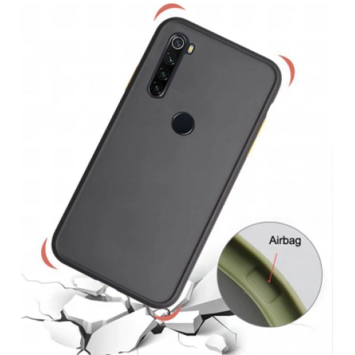 Xiaomi Redmi Note 8 Kılıf Exlusive Arkası Mat Tam Koruma Darbe Emici - Beyaz