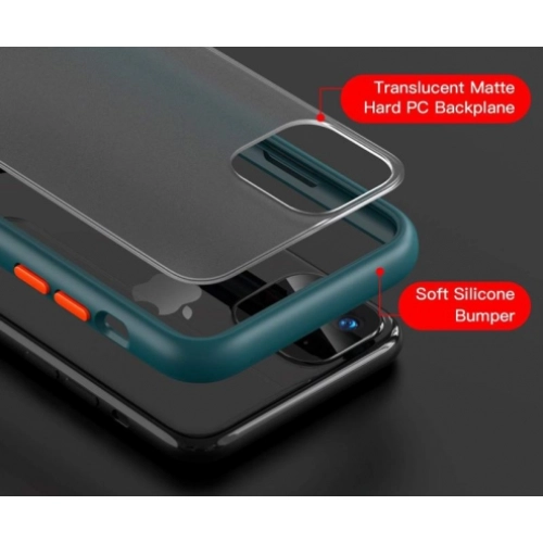 Xiaomi Redmi Note 8 Kılıf Exlusive Arkası Mat Tam Koruma Darbe Emici - Kırmızı