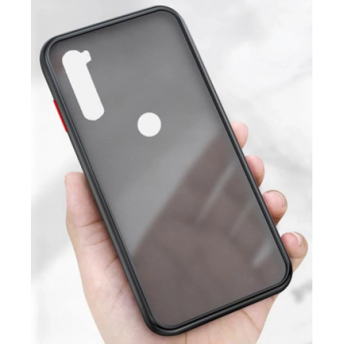 Xiaomi Redmi Note 8 Kılıf Exlusive Arkası Mat Tam Koruma Darbe Emici - Siyah