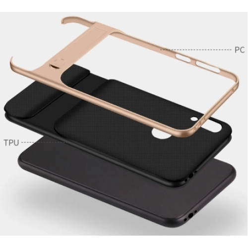 Xiaomi Redmi Note 8 Kılıf Tam Koruma İnce Standlı Esnek Verüs Silikon - Kırmızı