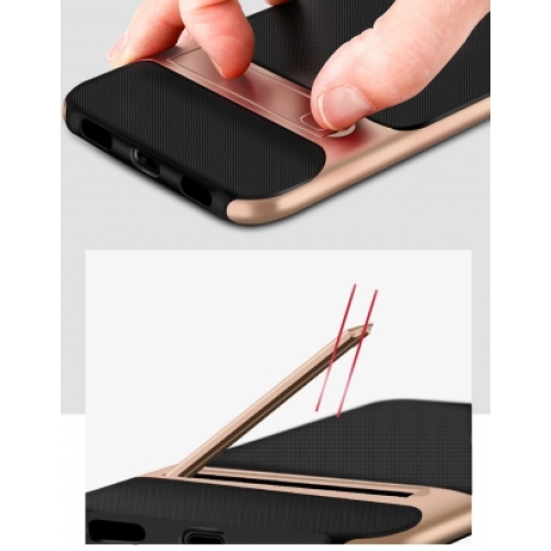 Xiaomi Redmi Note 8 Kılıf Tam Koruma İnce Standlı Esnek Verüs Silikon - Kırmızı