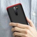 Xiaomi Redmi Note 8 Pro Kılıf 3 Parçalı 360 Tam Korumalı Rubber AYS Kapak  - Mavi