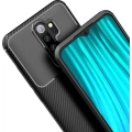 Xiaomi Redmi Note 8 Pro Kılıf Silikon Parmak İzi Bırakmayan Karbon Soft Negro Kapak - Siyah