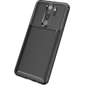 Xiaomi Redmi Note 8 Pro Kılıf Silikon Parmak İzi Bırakmayan Karbon Soft Negro Kapak - Siyah