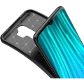 Xiaomi Redmi Note 8 Pro Kılıf Silikon Parmak İzi Bırakmayan Karbon Soft Negro Kapak - Siyah
