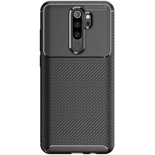 Xiaomi Redmi Note 8 Pro Kılıf Silikon Parmak İzi Bırakmayan Karbon Soft Negro Kapak - Siyah