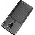 Xiaomi Redmi Note 8 Pro Kılıf Silikon Parmak İzi Bırakmayan Karbon Soft Negro Kapak - Siyah