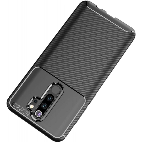 Xiaomi Redmi Note 8 Pro Kılıf Silikon Parmak İzi Bırakmayan Karbon Soft Negro Kapak - Lacivert
