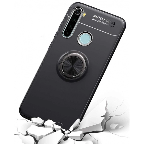 Xiaomi Redmi Note 8T Kılıf Renkli Silikon Yüzüklü Standlı Auto Focus Ravel Kapak - Mavi