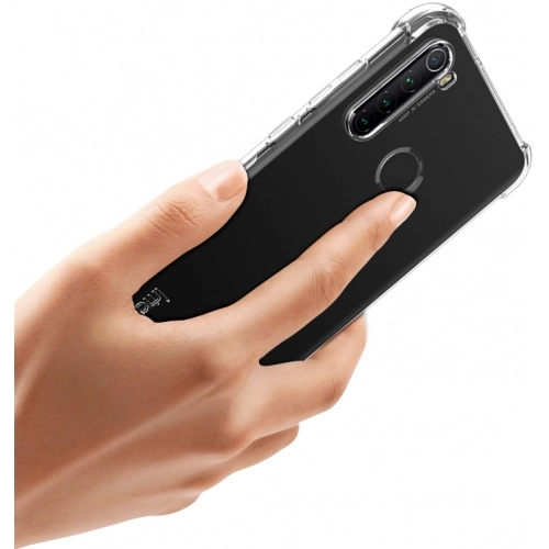 Xiaomi Redmi Note 8T Kılıf Silikon Köşe Korumalı Airbag Darbe Emici Kapak - Şeffaf