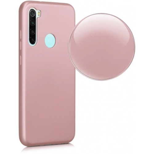 Xiaomi Redmi Note 8T Kılıf İnce Soft Mat Renkli Esnek Silikon Kapak - Gold