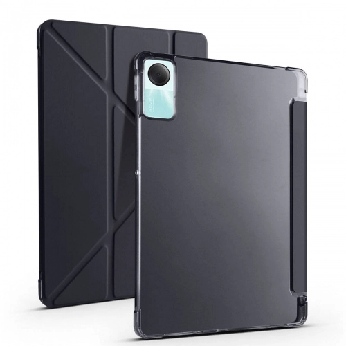 Xiaomi Redmi Pad SE Kılıf Standlı Tri Folding Kalemlikli Silikon Smart Cover - Koyu Yeşil