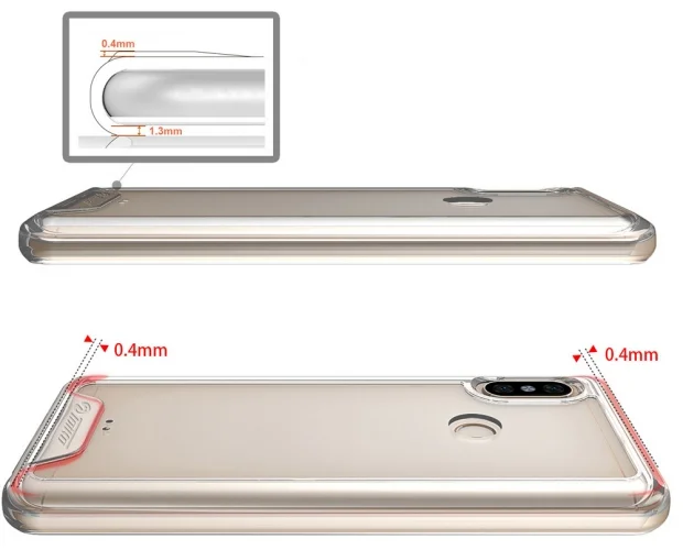 Xiaomi Redmi S2 Kılıf Clear Guard Serisi Gard Kapak - Şeffaf
