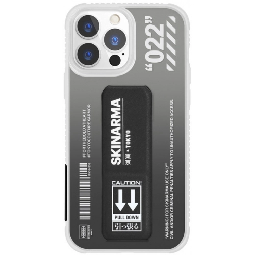 Apple iPhone 13 Pro (6.1) Uyumlu Kılıf SkinArma Standlı Şeffaf Tasarımlı Taihi Kobai Kapak - Siyah