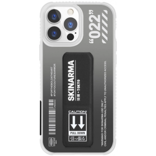 Apple iPhone 13 Pro (6.1) Uyumlu Kılıf SkinArma Standlı Şeffaf Tasarımlı Taihi Kobai Kapak - Siyah