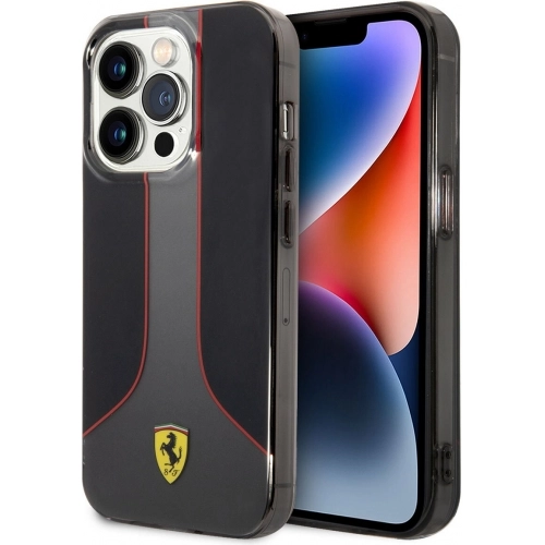 Apple iPhone 14 Pro Max (6.7) Uyumlu Kılıf Ferrari Gradient Baskılı Dizayn Kapak - Siyah