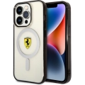 Apple iPhone 14 Pro Max (6.7) Uyumlu Kılıf Ferrari Magsafe Şarj Özellikli Transparan Dizayn Kapak - Şeffaf