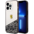 Apple iPhone 14 Pro Max (6.7) Uyumlu Kılıf Ferrari Transparan Alt Kısım Baskılı Dizayn Kapak - Gümüş