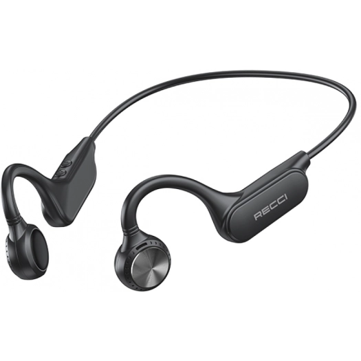 Hi-Fi HD Ses Kaliteli Kemik İletimi Kulak Üstü Bluetooth Kulaklık Recci REP-W61 Vogue Serisi - Siyah