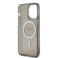 Apple iPhone 13 Pro (6.1) Uyumlu Kılıf GUESS Magsafe Şarj Özellikli Glitter Kapak - Siyah