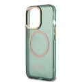 Apple iPhone 13 Pro Max (6.7) Uyumlu Kılıf GUESS Magsafe Şarj Özellikli Airbagli Dizayn Kapak - Yeşil