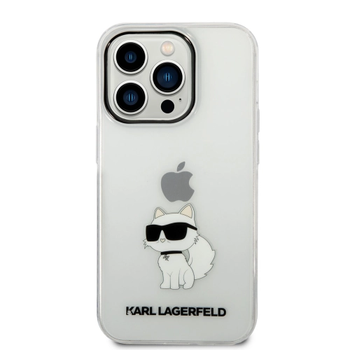 Apple iPhone 14 Pro Max (6.7) Uyumlu Kılıf Karl Lagerfeld Transparan Choupette Dizayn Kapak - Şeffaf