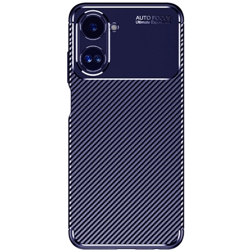 Realme 10 Kılıf Silikon Parmak İzi Bırakmayan Karbon Soft Negro Kapak - Lacivert