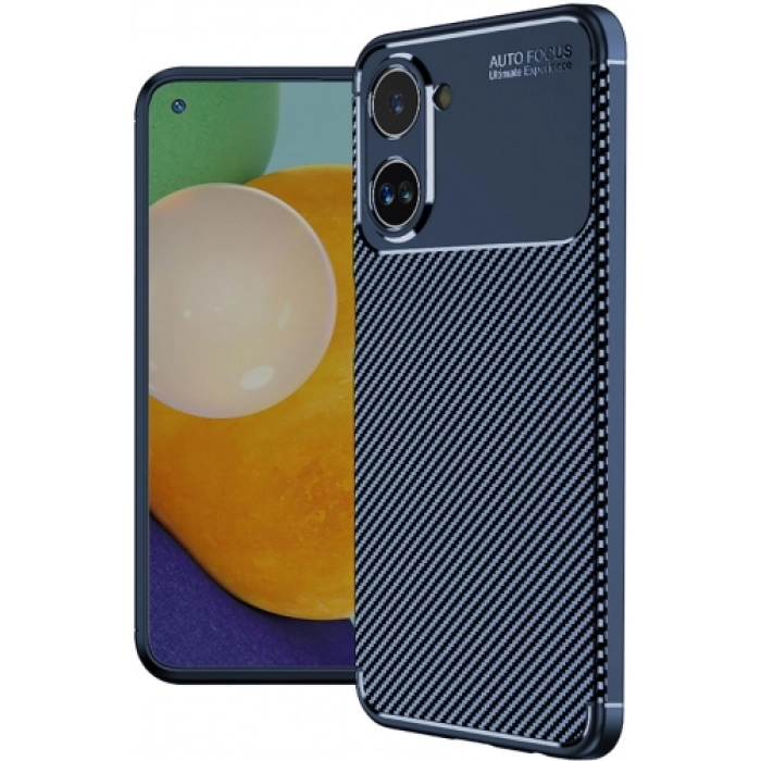 Realme 10 Kılıf Silikon Parmak İzi Bırakmayan Karbon Soft Negro Kapak - Lacivert