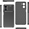 Realme 10 Kılıf Silikon Parmak İzi Bırakmayan Karbon Soft Negro Kapak - Siyah