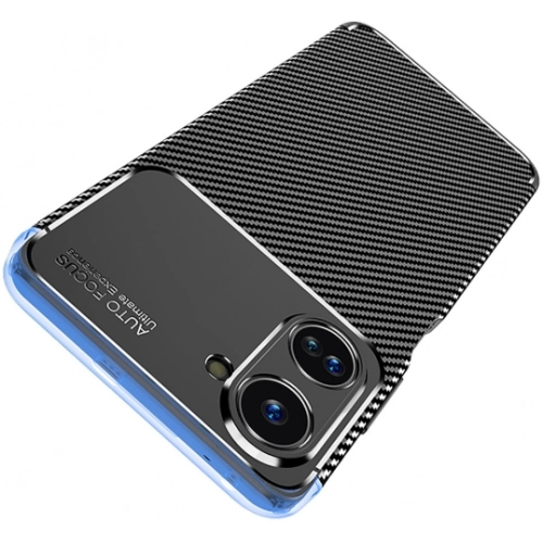 Realme 10 Kılıf Silikon Parmak İzi Bırakmayan Karbon Soft Negro Kapak - Siyah