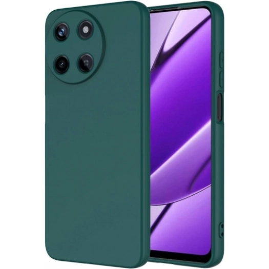 Realme 11 4G Kılıf İçi Kadife Mat Mara Lansman Silikon Kapak  - Koyu Yeşil