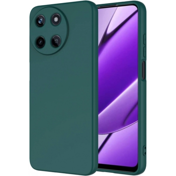 Realme 11 4G Kılıf İçi Kadife Mat Mara Lansman Silikon Kapak  - Koyu Yeşil