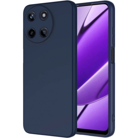 Realme 11 4G Kılıf İçi Kadife Mat Mara Lansman Silikon Kapak  - Lacivert