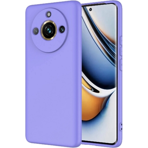 Realme 11 Pro Plus (+) Kılıf İçi Kadife Mat Mara Lansman Silikon Kapak  - Lila