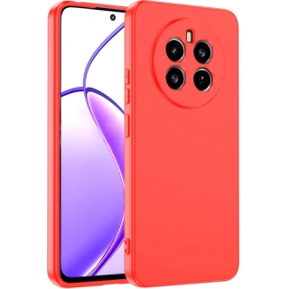 Realme 12 4G Kılıf İçi Kadife Mat Yüzey Mara Lansman Kapak  - Kırmızı